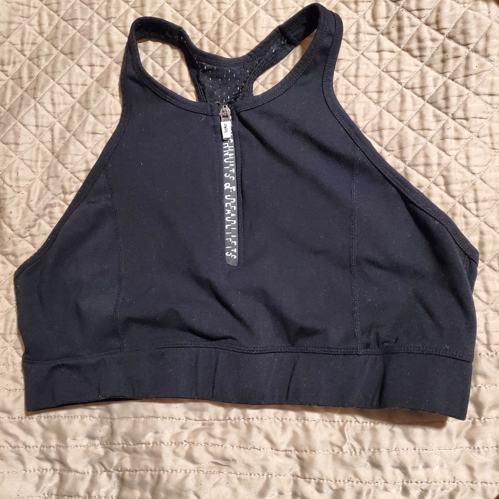 2xl Sports bra black Doughnuts&Deadlifts brand high neck